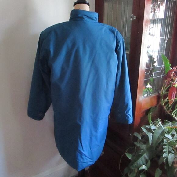 Vintage 80s–90s LL Bean Blue-Green Winter Coat Flannel Lined Women’s M-L - Picture 6 of 17